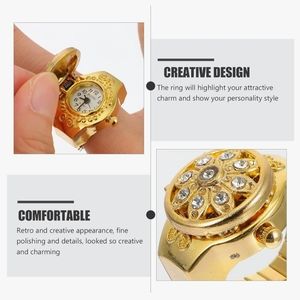 Gold vintage ring watch